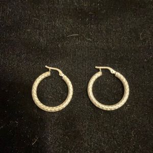 18K Bailey, Banks & Biddle White Gold Braided Earrings